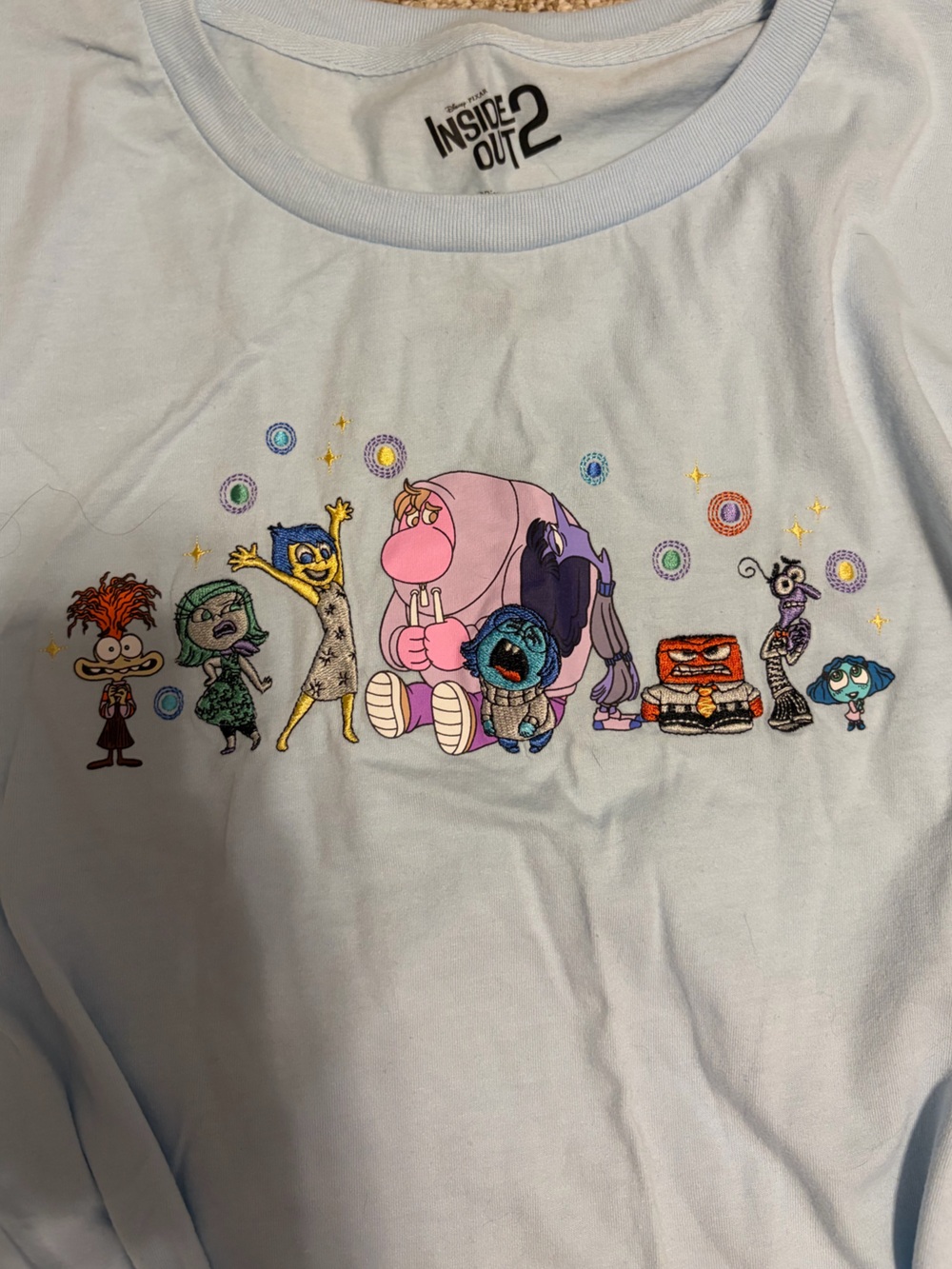 Inside Out T-Shirt - Light Blue Character Graphic - Picture 2 of 3